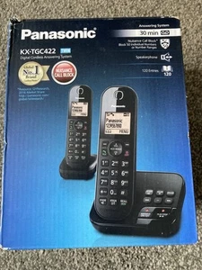Panasonic KX-TGC422 Twin Digital Single Cordless Telephone Phone with Caller ID - Zdjęcie 1 z 5