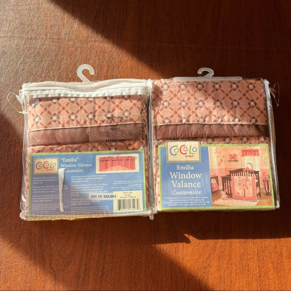 Juego de 2 cenefas de ventana CoCaLo Emilia rosa 36 x 48 Foto 1 de 4