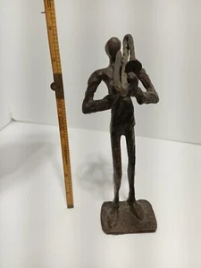 Trombone bronze sculpture. Brutalist Style. Jazz Musician - Picture 1 of 6