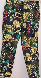 Chico's Women's Girlfriend Crop Jeans NWOT Jungle Floral Size 1 Petite 8 - Picture 1 of 5