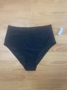 Old Navy High-Waisted Classic Bikini Swim Bottoms Black ~ NWT ~ Size Medium - Bild 1 von 4