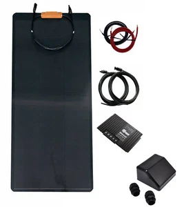 100W Flexibles Solarpanel Kit 12A MPPT Laderegler Wohnmobil Boot - Bild 1 von 5