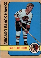 1972-73 O-PEE-CHEE NHL HOCKEY CARD #4 PAT STAPLETON CHICAGO BLACKHAWKS b