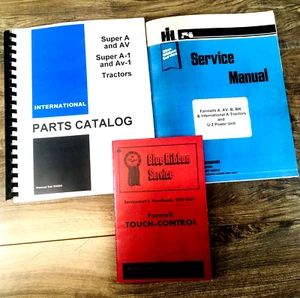 International Farmall Super A Av Tractor Service Manual Parts Catalog Set Repair - Picture 1 of 12