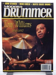 MODERN DRUMMER MAGAZINE 1997 August TONY WILLIAMS TRIBUTE NO LABEL BRAND NEW! - Picture 1 of 10