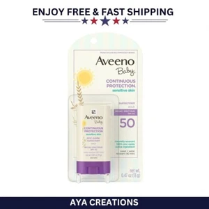 Aveeno Baby Mineral Sunscreen Stick SPF 50 – Sensitive Skin Protection, 0.47oz - Picture 1 of 8