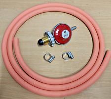 Propane Gas Regulator with Hand Wheel and 2 Metre 8mm ID Hose Pipe And 2 Clips