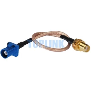 Fakra C Male Plug to SMA Female Jack RF Pigtail Cable RG316 15cm for GPS WiFi - Picture 1 of 4
