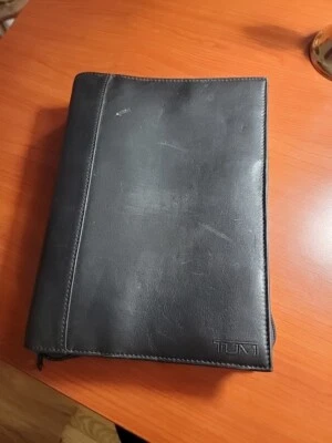 Carpeta de cuero Tumi clásica borgoña portafolio almohadilla carpeta 7,5 X10" Foto 1 de 4