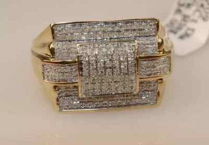 2CT Round Cut Lab Created Diamond Wedding Men's Band Ring 14k Yellow Gold Plated - Picture 1 of 3