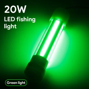COB 20W 12V-24V Unterwasser Angeln Licht LED grün weiß Nacht Boot Fische anziehen - Bild 1 von 4