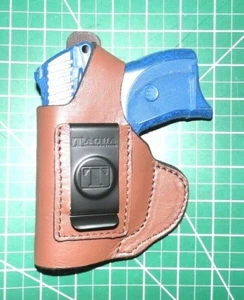 Tagua T-SOFT-078 LH Leather Thumb Break IWB Holster Ruger LC9 LC380 w/ CTC Laser - Picture 1 of 12
