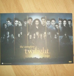 PROMOTIONAL CARD 2 SIDED A4 size FILM POSTER FOR THE COMPLETE TWILIGHT SAGA . - Picture 1 of 2