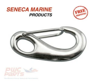 SENECA Marine Stainless Spring Gate Snap 316 w/ Wire Lever 2"-3.75" S0161-0XXX - Picture 1 of 2