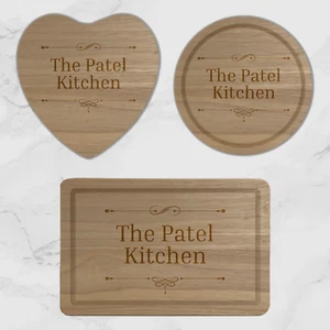 Tabla de cortar personalizada calidad grabada regalo cualquier nombre o mensaje (diseño A) - Imagen 1 de 5