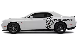 The Goat Large Side Decals -Fits Dodge Challenger sxt rt gt srt scatpack - Foto 1 di 1