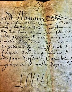 KING OF FRANCE LOUIS XIII AUTOGRAPH, Son of Marie de Medici and Henri IV – 1615 - Picture 1 of 10