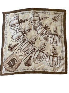 Hermès Cliquetis Schal Kettenglied braun creme Seide Hermes - Bild 1 von 7