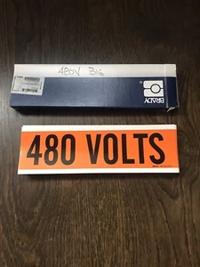 1x 480 VOLT BRADY LARGE STICKER CONDUIT MARKER ELECTRICAL - Picture 1 of 1