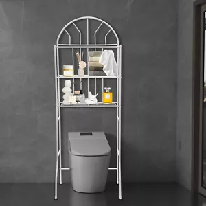 Over The Toilet Storage Rack Shelves Bathroom Organizer Shelf Space Saver 3 Tier - Picture 1 of 13