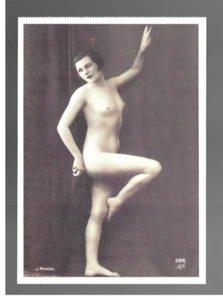 Vintage Postkarte Akt 1910 Reproduktion gewagtes Foto Magna Goldenes Zeitalter - Bild 1 von 2