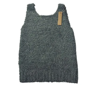 SKIMS Cozy Knit Tank Top Smoke Girls 6/7 - Picture 1 of 12