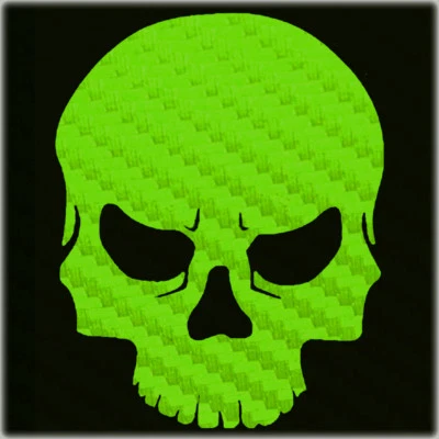 Pegatina de calavera - Compre 1 y obtenga 1 gratis - Calcomanía de calavera de fibra de carbono - BOGO Foto 1 de 3