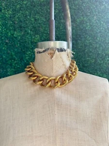 Michael Kors statement gold chunky choker necklace and bracelet set - Picture 1 of 7