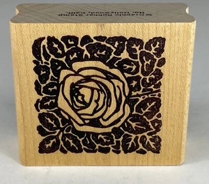 Sello gráfico de goma hojas de flores de rosas - Imagen 1 de 6