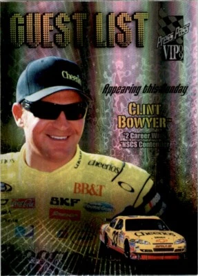 2009 Press Pass VIP Guest List Clint Bowyer #GL12 NASCAR Insert - Image 1 of 2