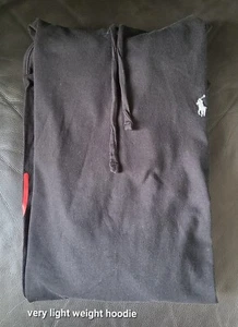 Polo Ralph Lauren Hoodie Mens XL Black Lightweight Pullover Shirt Cotton - Bild 1 von 4