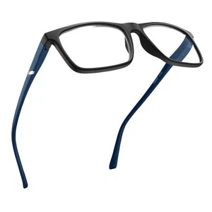 Best-Rated Premium Blue Light Reading Glasses Men Trendy Rectangle Frame Readers - Picture 1 of 20