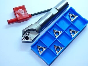 5x TCGT 16T304 -AL K10 für ALU+ 30° Fasenfräser D6-20mm-Z1-L100 ( Weldon ) - Picture 1 of 2