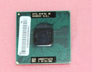 Procesador CPU para computadora portátil Intel Core 2 Duo T6570 2,1 GHz 800 MHz SLGLL Socket P - Imagen 1 de 2