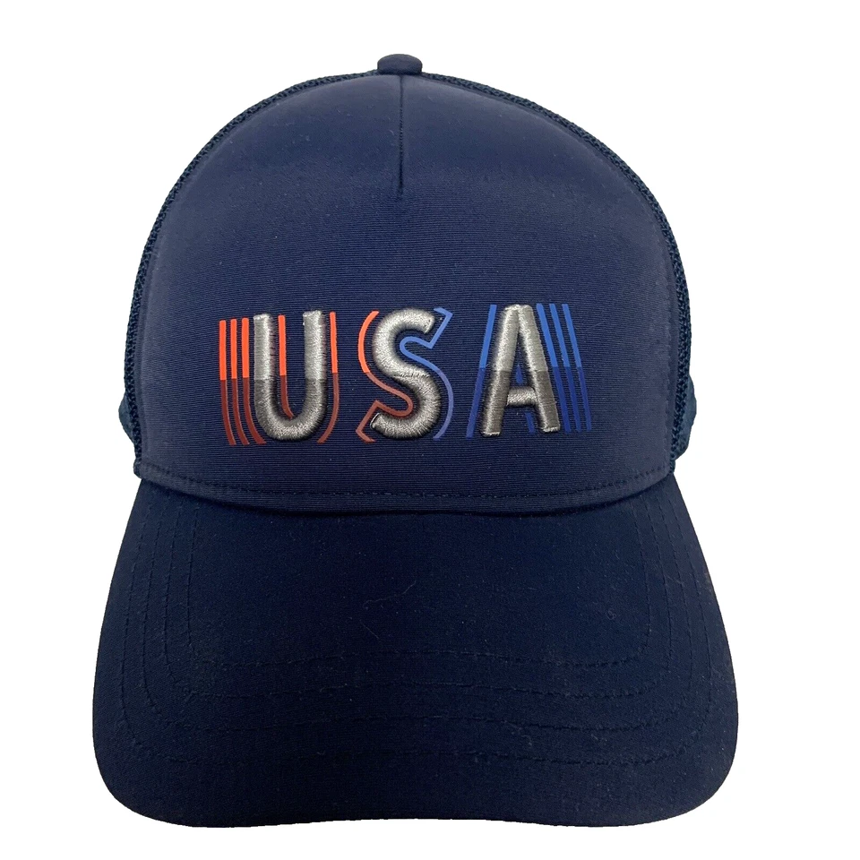 Under Armour USA Hat UA Spell Out Logo Golf Beach Vacation Snapback Baseball Cap - Image 1 of 4