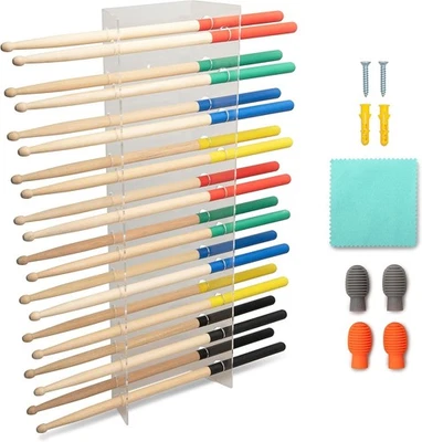 Acrylic Drumstick Holder Rack Stand  Display for 10 Pairs Universal Fit - Image 1 of 4