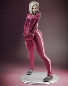 1/24 Resin Figure Model Full Kit Android 18 Unpainted Unassembled DIY Toy - Picture 1 of 2