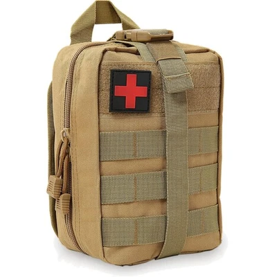 Kleine MOLLE Tasche, taktisch, , Erste Hilfe, Outdoor, Camping, Reise, Braun - Bild 1 von 2