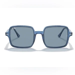 Ray-Ban DAMEN SQUARE II RB 1973 6587 SONNENBRILLE TRUE BLUE TRANSPARENT NEU OHNE ETIKETT - Bild 1 von 16