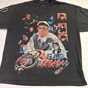 Sergio Calabasas Bad Bunny Shirt Mens Large /Black Short Sleeve Tour Music Men - Picture 1 of 9