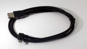1m 3ft Left Angle Micro-USB Cable USB 2.0 Type-A Male 28-24 AWG - Picture 1 of 4