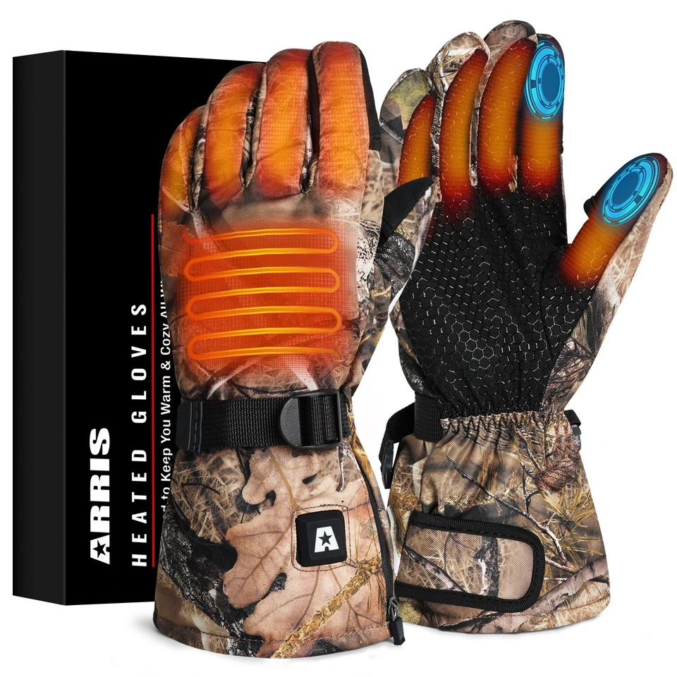 Guantes de caza térmicos ARRIS para hombre y mujer - Guante de invierno eléctrico recargable Foto 1 de 4
