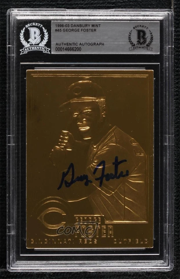 BAS 1995-2010 Danbury Mint 22K Gold George Foster #45 BGS Authentic Auto - Image 1 of 2