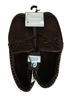 Chinelos Isotoner Masculino Adaptativo Espuma de Memória Chocolate Escuro Tamanho 11-12 XL - Imagem 1 de 4