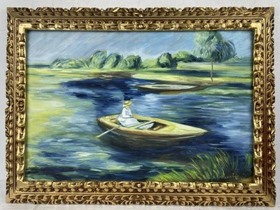 Pierre-Auguste Renoir óleo sobre lienzo (hecho a mano) firmado y estampado enmarcado Foto 1 de 4