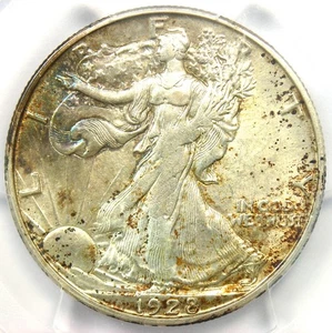 1928-S Walking Liberty Half Dollar 50C - Certified PCGS AU Details - Rare Date! - Picture 1 of 4