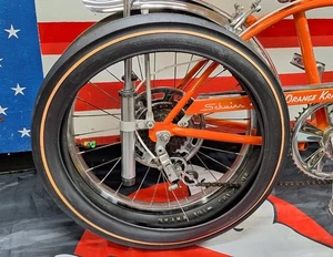 20" Orange line Slick Tire fit Sears Screamer Huffy Rail Banana Seat Muscle Bike - Picture 1 of 3