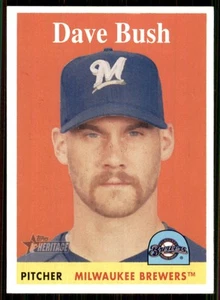 2007 Topps Heritage #335 Dave Bush Milwaukee Brewers - Picture 1 of 2