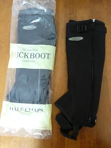 MUCK BOOT COMPANY BLACK NEOPRENE HALF CHAPS    (SHORT)      BRAND NEW   - Picture 1 of 2