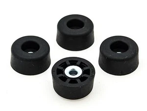 4 LARGE TALL ROUND RUBBER FEET .625 H X 1.250 D AMPS, RADIO CASES - FREE S&H - Picture 1 of 5